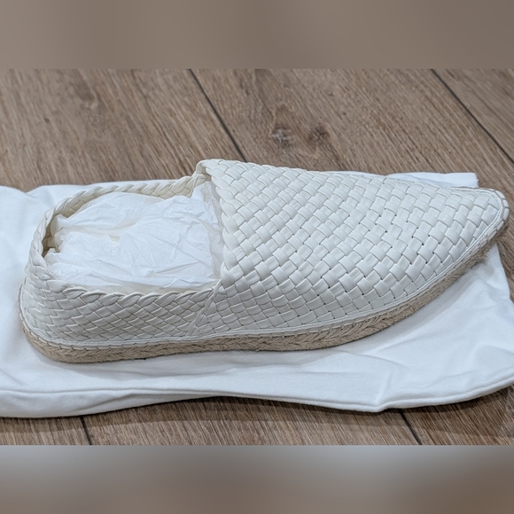 $1295 Mens BOTTEGA VENETA Intrecciato Leather Espadrilles White 45 US 12 - Picture 6 of 10
